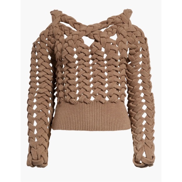 Isa Boulder Basketweave Cutout Sweater - Picture 2 of 9